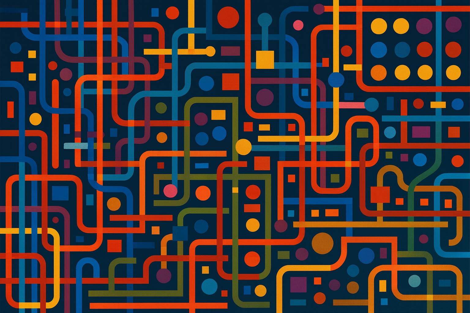 an abstract image of a complex system